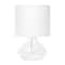 Simple Designs™ 14" Glass Raindrop Table Lamp with White Shade